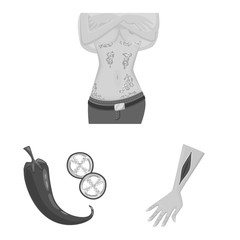 Isolated object of medical and pain symbol. Set of medical and disease vector icon for stock.