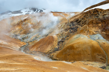 Hveradalir, hot spring valley in Kerlingarfjoll area, Iceland