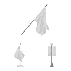 Vector illustration of promotional and textile logo. Set of promotional and white stock vector illustration.