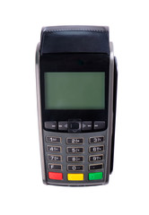 Card terminal isolated on white background