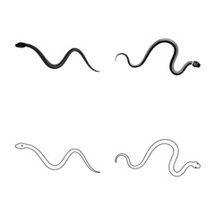 Vector illustration of mammal and danger icon. Set of mammal and medicine stock symbol for web.