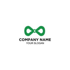 Infinity Green Logo Design Vector