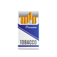 3d realistic cigarettes in pack, on transparent background. Isolated. high quality vector illustration.  