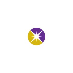 Obraz premium star in circle logo vector
