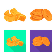 Vector design of Oktoberfest and bar icon. Set of Oktoberfest and cooking stock symbol for web.