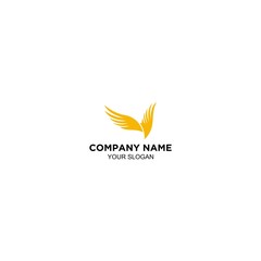 Wing Simple Logo Design vector