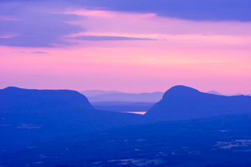 Fototapeta premium Sunset over Willoughby Gap Vermont