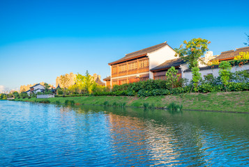 Obraz premium Antique buildings in Gucun Town, Baoshan District, Shanghai, China