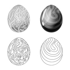 Isolated object of animal and prehistoric logo. Set of animal and cute vector icon for stock.