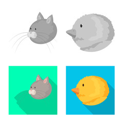 Vector illustration of agriculture and breeding symbol. Collection of agriculture and organic stock vector illustration.