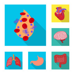 Vector illustration of human and health icon. Set of human and scientific vector icon for stock.