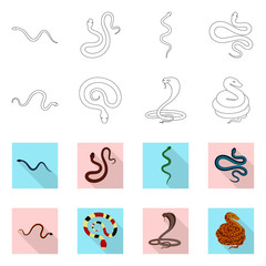 Isolated object of mammal and danger logo. Set of mammal and medicine vector icon for stock.