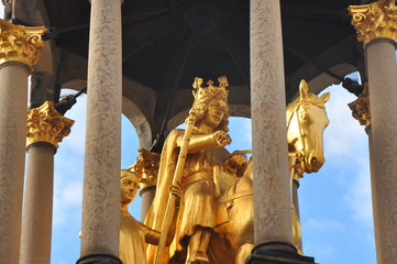 Goldener Magdeburger Reiter am Alten Markt