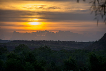 Sunset and clouds over the outback in the Kimberley, Western Australia
