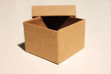 Empty craft paper box template