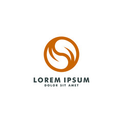 circle yin yang logo template, natural medicine design icon vector