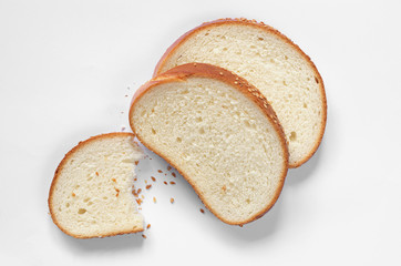 Slices of white bread