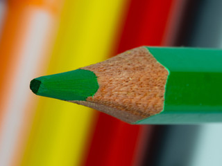 Fondo de Lápices de colores agrupados de cerca