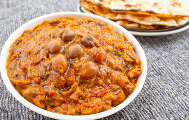 Indian Healthy Cuisine Chana Masala Also Known as Spicy Chickpeas, Channay, Chole Masala or Chholay is a Tasty & Flavourful Curry Made By Cooking Chickpeas in a Spicy Onion Tomato Masala Gravy