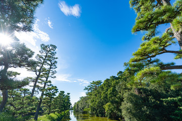Fototapeta premium 仁徳天皇陵古墳周辺風景