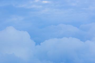 Clouds form in the rainy season
