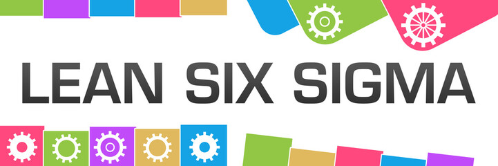 Lean Six Sigma Colorful Random Shapes Gears 