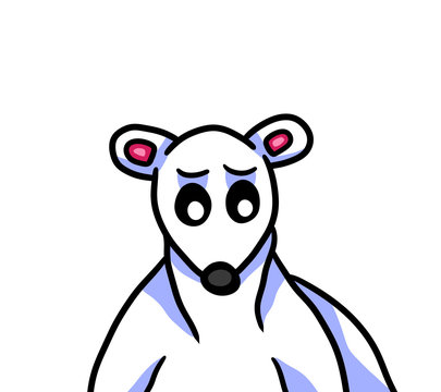 Sad Stylized Polar Bear