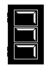 Vector silhouette of door
