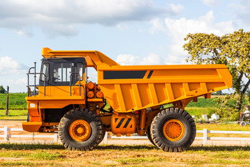 Obraz premium pit mine with a large dump truck