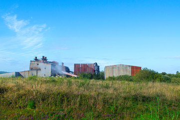 Fototapeta na wymiar Fábrica Ferroglobe / Ferroglobe factory. Dumbría. A Coruña. Galicia
