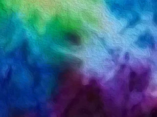 Photo sur Plexiglas Mélange de couleurs Motif de style tie-dye avec texture rugueuse, peinture à l& 39 huile. Oeuvre d& 39 art impressionniste moderne, arrière-plan grunge abstrait coloré, graffiti de mur en béton. arrière-plan pour les projets artistiques, bannière