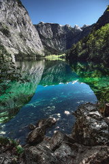 Lake Obersee, Bavaria, Germany.