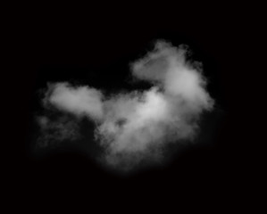white clouds on black background