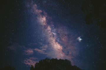 The milky way and stars at night