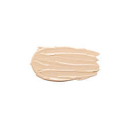 Nude facial foundation cream close up texture. Natural cosmetic beige paint smear. Female face makeup, cosmetology procedure with tinted cream. Abstract background with brush strokes.