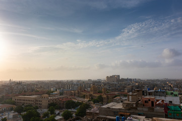 Fototapeta na wymiar aerial view of the Karachi City