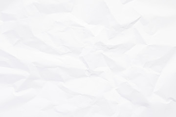 Clean white paper, wrinkled, abstract background.