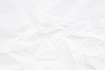 Clean white paper, wrinkled, abstract background.