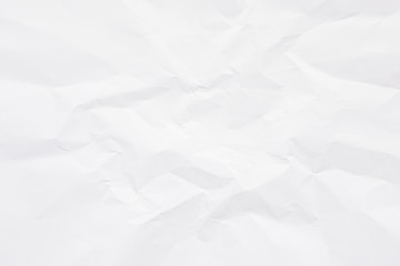 Clean white paper, wrinkled, abstract background.
