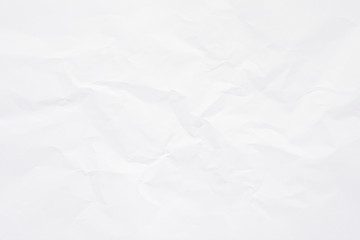 Clean white paper, wrinkled, abstract background.