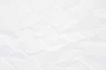 Clean white paper, wrinkled, abstract background.