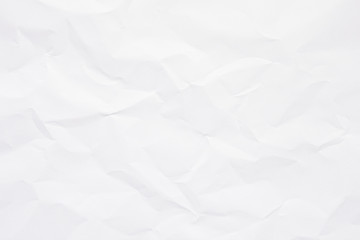 Clean white paper, wrinkled, abstract background.