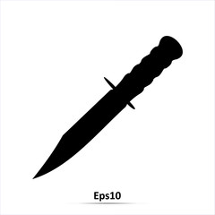 Military or army knife icon. Vector Illustration