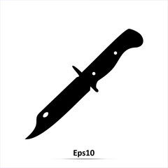 Military or army knife icon. Vector Illustration