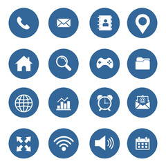 Fototapeta premium website icon set vector design symbol contact us