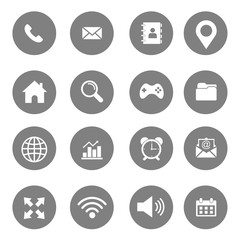 website icon set vector design symbol contact us