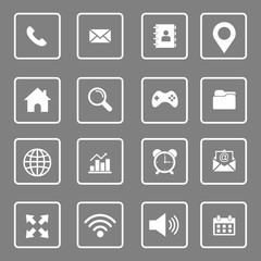 website icon set vector design symbol contact us