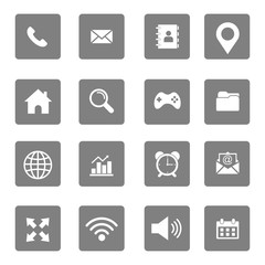 website icon set vector design symbol contact us