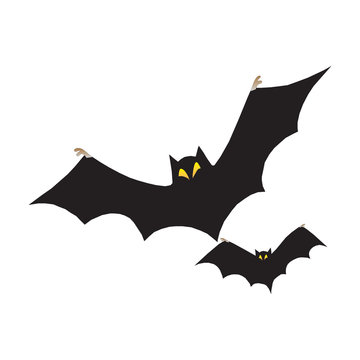 Cartoon Bats isolated on white background
