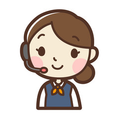 笑顔のオペレーターの女性